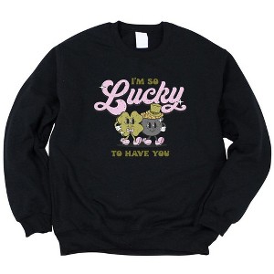 Simply Sage Market Women's Graphic Sweatshirt I'm So Lucky To Have You - 1 of 3