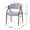 Upholstered Dining Chairs Set of 2 with Metal Legs,Modern Fabric Accent Chairs for Kitchen Dining Room-Baofuwish - 4 of 4