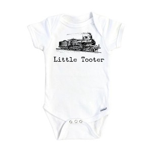 Train Little Tooter Onesie® Baby Boy Girl Clothes Infant Bodysuit Funny Cute Newborn GS1 - 1 of 3