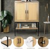 Storage Cabinet with Bottom Shelf and 2 Doors - Ideal for Kitchen or Living Room Dining Storage - 4 of 4