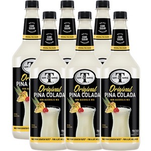 Mr & Mrs T Pina Colada Mix, 1L Bottle, 6 Pack– Premium Cocktail Mixer for Pina Colada Mix, Ready to Use - 1 of 4