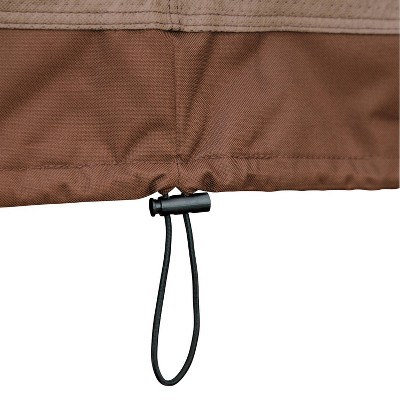 Ultimate 28" Beige and Brown Polyester Patio Chair Cover