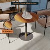 Leisuremod Vail Round Top Dining Table with MDF Top and Black Steel Base with Gold Accents for Kitchen, Dining, and Pub - 4 of 4