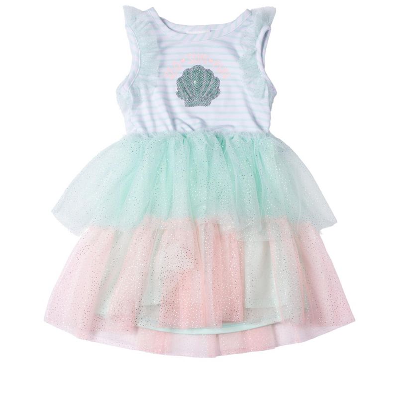 Little Lass Girl's Multi-Colored Ballerina Dress, 1 of 2