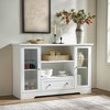 Modern 2-Piece Storage Set: 48" TV Stand + 51" Sideboard Buffet Cabinet in White/Grey ¨C Ideal for Living Room, Kitchen, or Entryway - 3 of 4