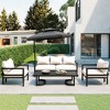 YOOCOZZ Outdoor Weatherproof Curved Steel Multi-Seat Sofa Set with Coffee Table - 2 of 4