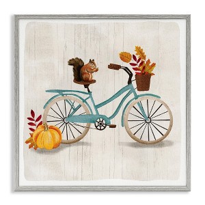 Stupell Industries Squirrel on Autumnal Bicycle, 12" x 12" - 1 of 4