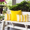 TopComfy Support Pillow Stripe Design Water Resistant Fabric for Outdoor and Indoor Use, Yellow, 17"*17"*10" - 2 of 4