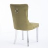 APRILSOUL 37.5 inch High-end Tufted Solid Wood Contemporary Velvet Dining Chair with Chrome Stainless Steel Legs Set of 2 Olive-Green - 4 of 4