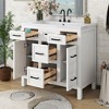Whisen 36 in. Bathroom Storage Cabinet Bathroom Vanity with Resin Integrated Sink, 4 Drawers and 2 Doors - 4 of 4