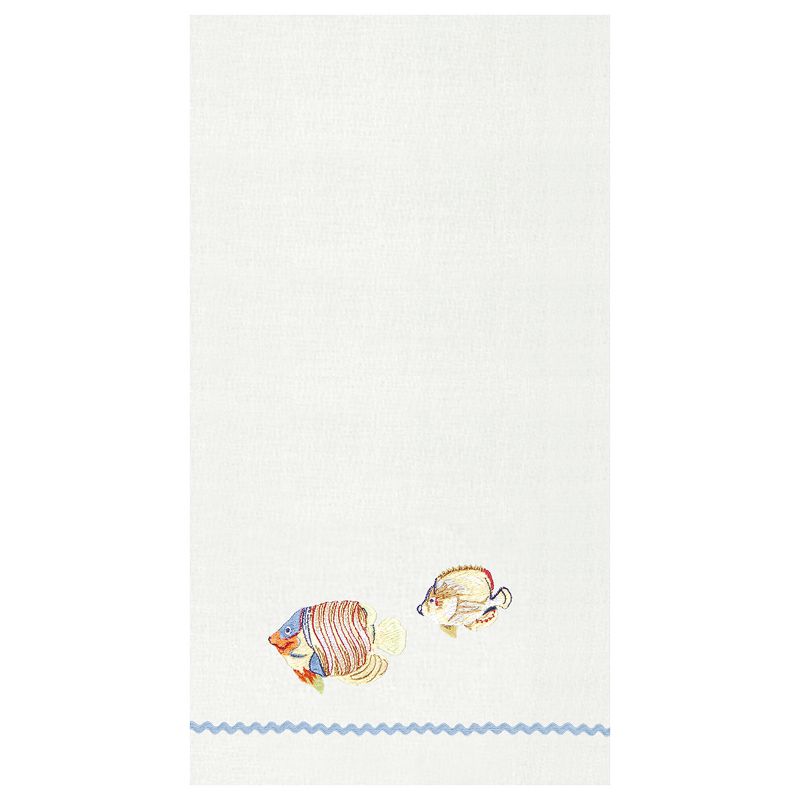 C&F Home Colorful Fish Hemstitch Decorative Guest Towel, 1 of 3