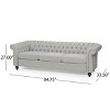 NicBex 3 Seater Sofa Couch with Tufted Button Back Modern 84.75 Inch Comfy Sleeper Couch with Wood Legs for Living Room - 3 of 4