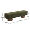 Lycvki Fabric Dining Bench No-Assembly End of Bed with Wood Leg - 3 of 4
