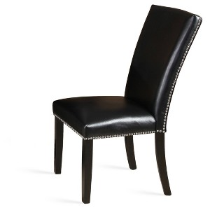 18" Set of 2 Finley Side Chairs Black - Steve Silver Co.: Upholstered, Nailhead Trim, Hardwood Frame - 1 of 4