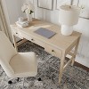Martha Stewart Rhett Home Office Writing Desk with Tapered Legs in Light Natural with Antique Bronze Hardware - 2 of 4