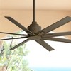 65" Minka Aire Modern Outdoor Ceiling Fan with Remote Control Oil Rubbed Bronze Wet Rated for Patio Exterior Porch Gazebo Barn - 2 of 4