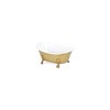 Cheung's Lavande Golden Metal Fleur-de-Lis Accented Tub Decor - 2 of 4