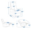 TIRAMISUBEST 3-Mode Fabric Heated Massage Manual Recliner Swivel Rocker Reclines Up to 155 Degrees and Features 8 Vibration Nodes - 4 of 4