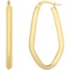 10k Yellow Gold 38mm Geometric Oval Hoop Earrings - 3 of 4
