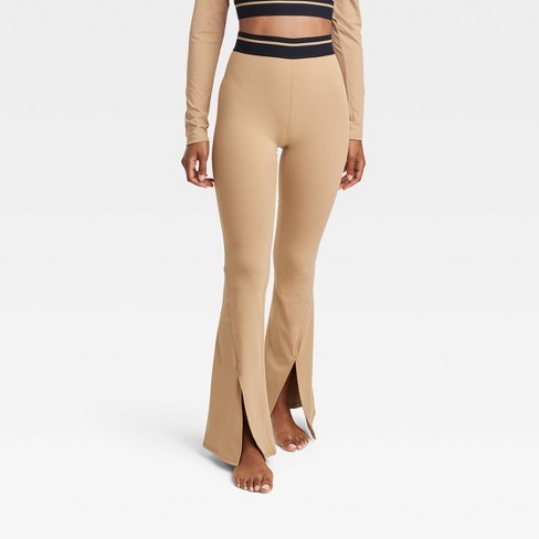 Women's High-rise Split Flare Leggings - Joylab™ Beige M : Target