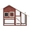 vidaXL Rabbit Hutch Mocha and White 55.1"x24.8"x47.2" Solid Firwood - 2 of 4