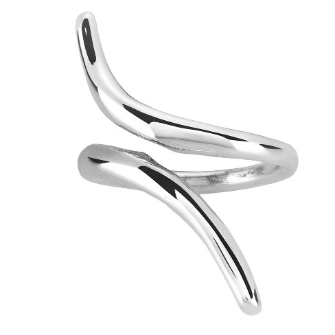 ELYA® Waved Bypass Ring - Silver : Target