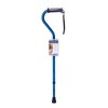 Drive Medical Gel Hand Grip Offset Folding Cane Blue Crackle - 2 of 3
