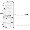 Set of 2, 83.7"H Freestanding Kitchen Pantry Cabinet with Faux Marble Top, 5 Storage Drawers and Adjustable Shelves for Dining-The Pop Home - 4 of 4