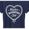 Women's - Instant Message - Hopeless Romantics Club Short Sleeve Graphic T-Shirt - 2 of 4
