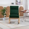 Rocking Chair, Living Room Accent Chair With Solid Wood Base, High Backrest, Padded Seat Glider Rocking Chair For Living Room - 3 of 4