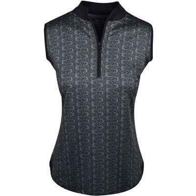 Snake Eyes Golf Ladies 1/4 Zip Sleeveless Mock Polo