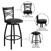 Flash Furniture Black ''X'' Back Swivel Metal Barstool - 3 of 4