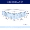 Subrtex Elastic Wrap Around Bed Skirt Dust Ruffle Smooth Soft Bed Frame Cover 15-inch Drop - 3 of 4