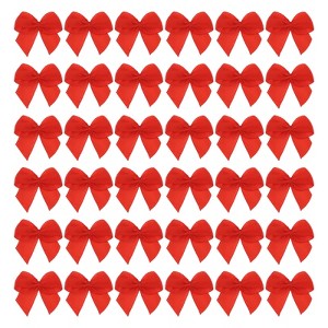 Unique Bargains Craft DIY Gift Packaging Accessories Satin Mini Flower Bows - 1 of 4