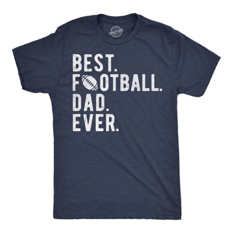 Мужские футболки Crazy Dog T-Shirts, Inc. Mens Funny T Shirts Best Football Dad Ever Sarcastic Fathers Day Graphic Novelty Tee for Men - Crazy Dog Men's T Shirt Gift for Dad Navy S