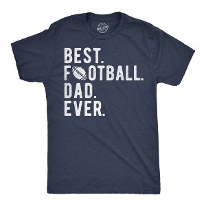 Mens Funny T Shirts Best Football Dad Ever Sarcastic Fathers Day Graphic Novelty Tee For Men - Crazy Dog Men's T Shirt - 1 of 4