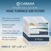 Cabana Air Filters 6 Pack Home HVAC Furnace Air Filters, Capture Unwanted Particles with Pleated Design, MERV 8, 20 x 24 x 1, White - 2 of 4