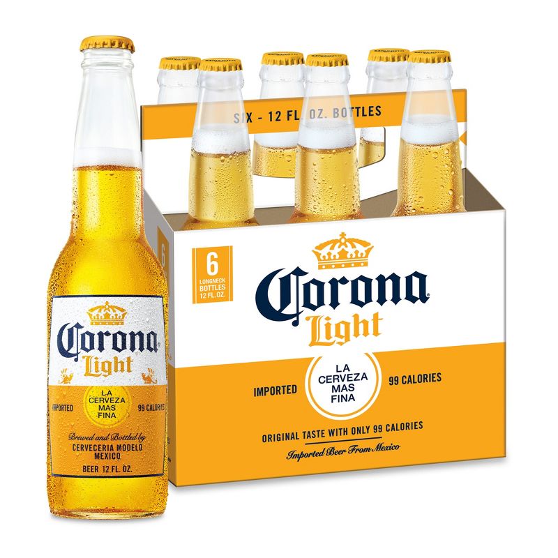 Corona Light Lager Beer - 6pk/12 fl oz Bottles, 1 of 11