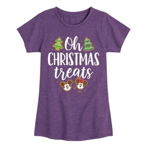 Girls' - Disney - Oh Christmas Treats Fitted Short Sleeve Graphic T-Shirt - 1 of 4