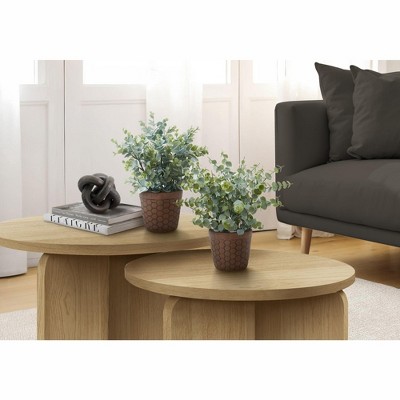 NicBex Artificial Plant 2PC, Fake Plants in Black Pots, Tabletop Faux Plants Indoor for Living Room/Office/Windowsill Decor