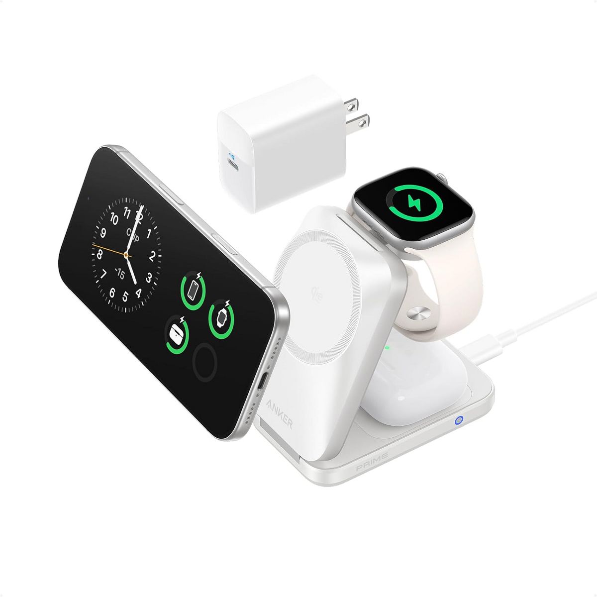 Anker Prime Wireless Charging Station(3-in-1, MagGo, AirCool, Foldable）