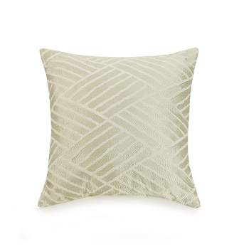 Ayesha Curry 18"X18" Embroidered Geo Throw Pillow Ivory