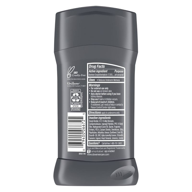 Dove Men+Care 72-Hour Antiperspirant & Deodorant Stick - Extra Fresh, 4 of 16