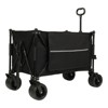 VisioGear Collapsible Foldable Extended Wagon with Canopy, Beach Wheels & Drink Holders and Side Pocket, Black, 37.4"*23.03"*42.52" - 4 of 4