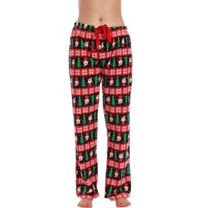 #followme Silky Fleece Printed Pajama Pants for Women - 1 of 3