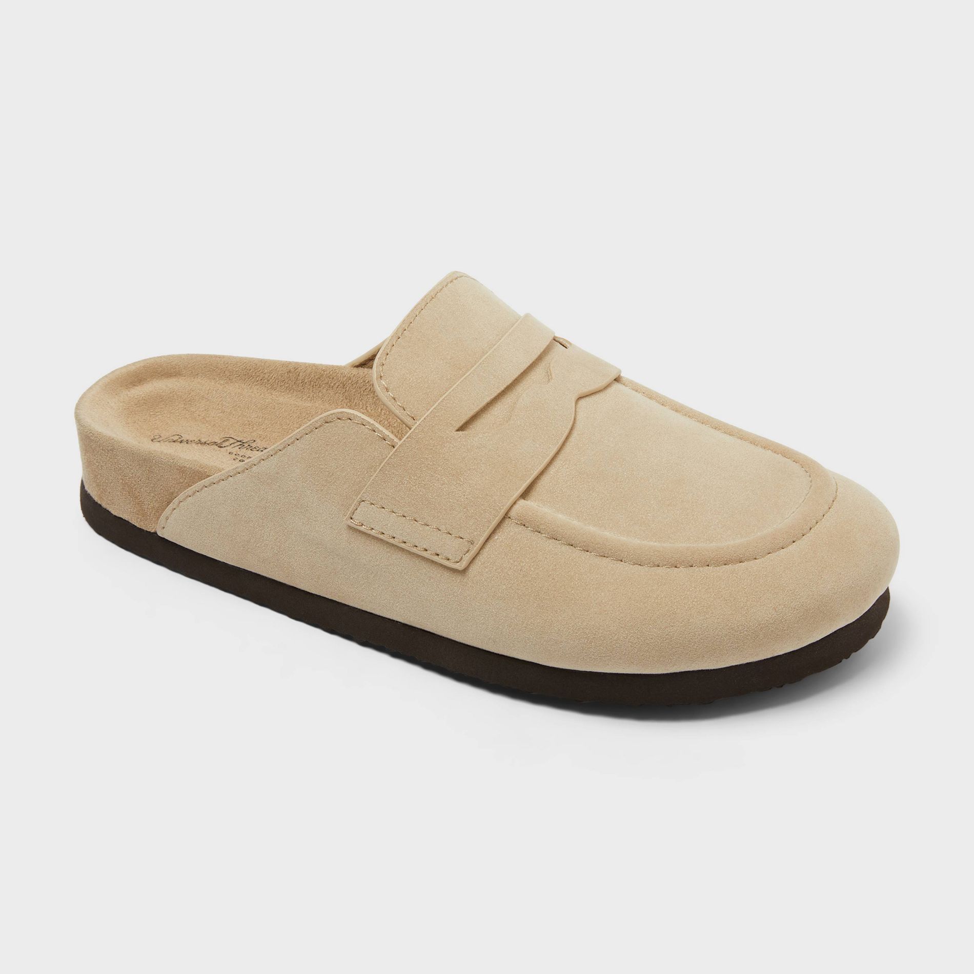 Women's Jean Clog Mule Flats - Universal Thread™ Light Taupe 9