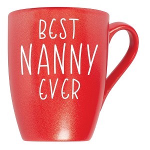 Elanze Designs Best Nanny Ever Crimson Red 10 ounce New Bone China Coffee Cup Mug - 1 of 4