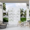 Wooakway 72"H 47"W 16"D Metal Outdoor Privacy Screen Freestanding Patio Decorative Screens - 2 of 4