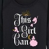 Women's - Disney Princess - This Girl Can Lightweight French Terry Wide Neck Long Sleeve Shirt - 2 of 4
