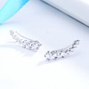 14K White Gold Crystal Ear Climber - 3 of 4